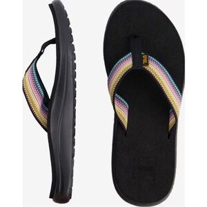 Teva Black Sandals with Multicolor Straps
